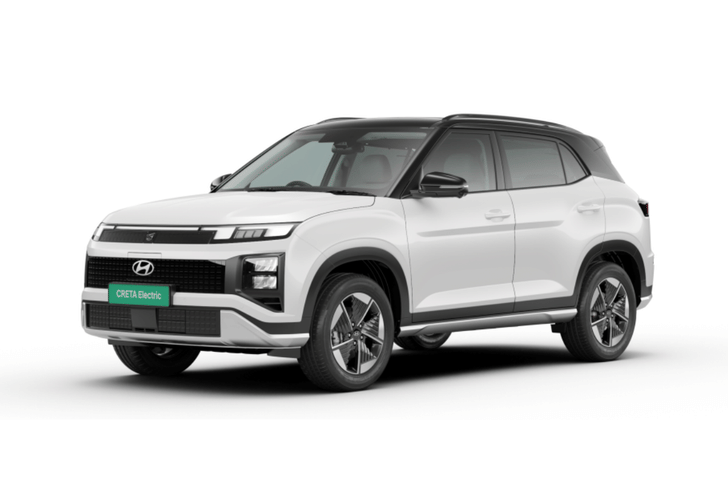 Hyundai Creta Electric Color Abyss Black   Atlas White (dual Tone)